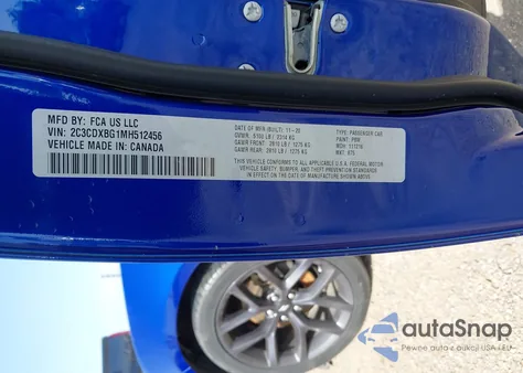 2021 Dodge Charger Sxt Rwd из США, поврежденный, VIN 2C3CDXBG1MH512456